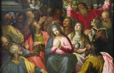 Hans I or Johann Rottenhammer The Descent of the Holy Spirit 1594 95 (oil on copper) (MeisterDrucke 587550)